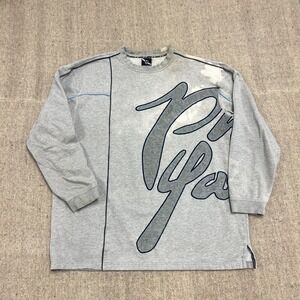 Vintage Phat Farm Sweatshirt Mens XL Gray 2000s Y2K Spell Out